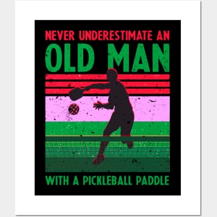 Cool Pickleball Design For Men Grandpa Pickleball Player Posters and Art